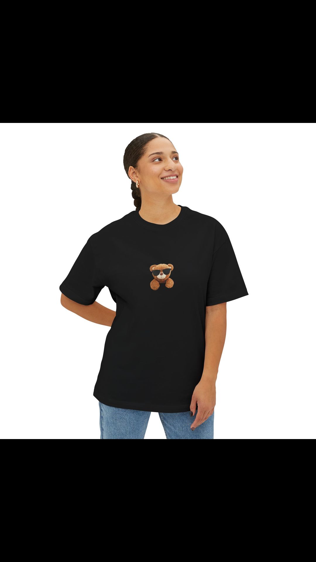 Printed cottonblend downshoulder unisex tshirt 4