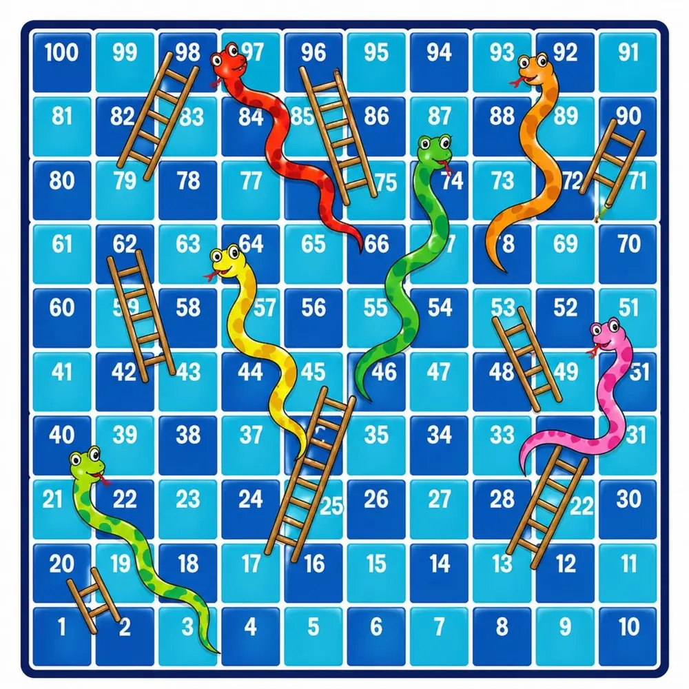 Play Craft 2 in 1 Ludo Snake and Ladder Jumbo Board Game Ludo And Snake and Ladder Game Set Vibrant Multiplayer Game for Kids And Adults 4