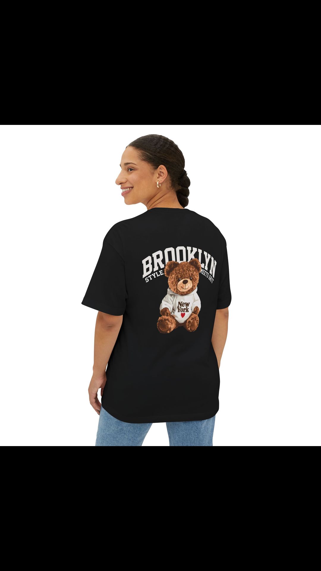 Printed cottonblend downshoulder unisex tshirt 3