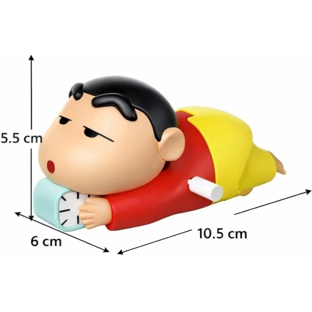 Shinchan Manual Clockwork Toy Anime 5CM Character Styling Crawling Flat Push Children Toy Moving Birthday Gift Figure Red  2