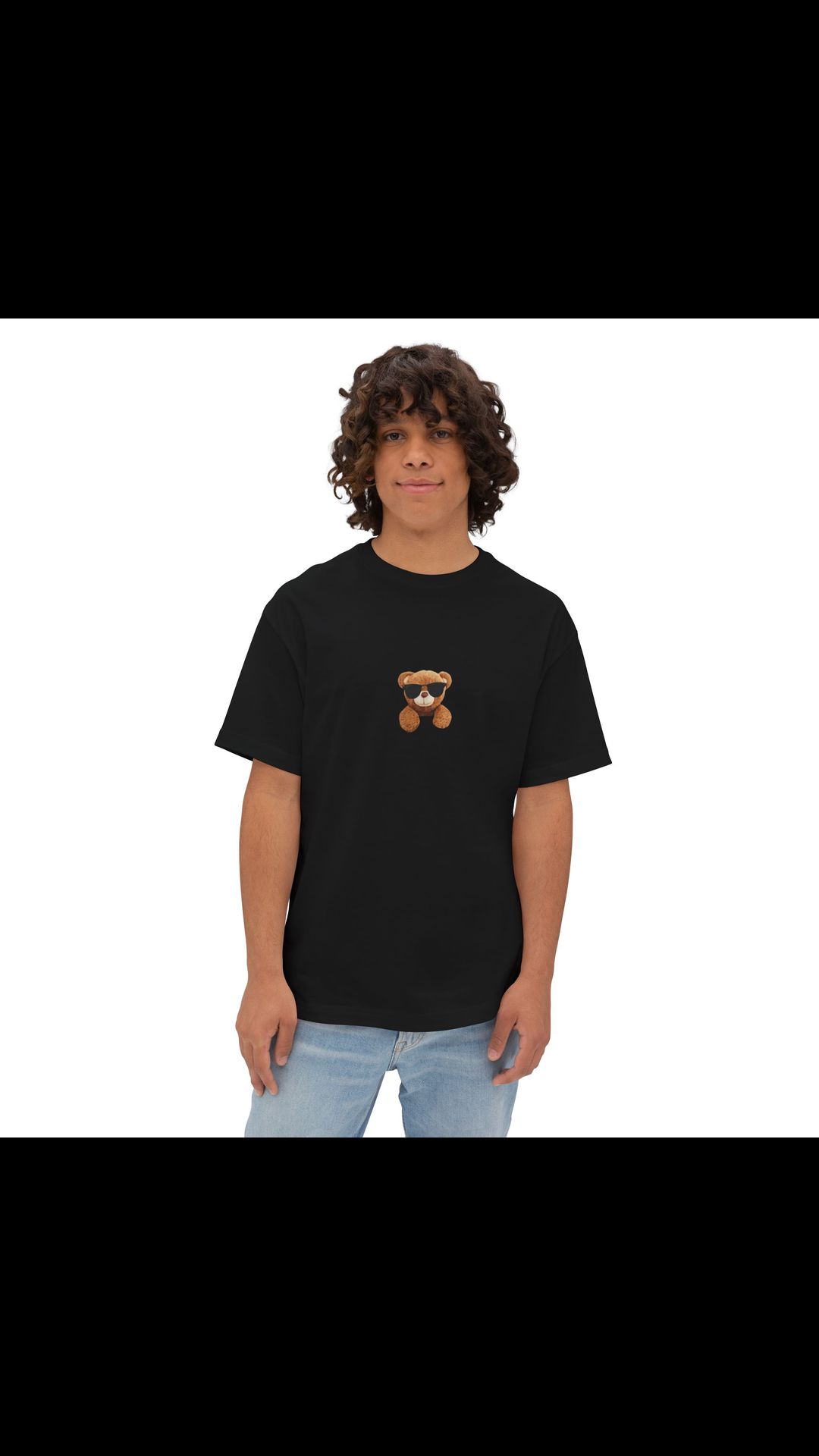 Printed cottonblend downshoulder unisex tshirt 2