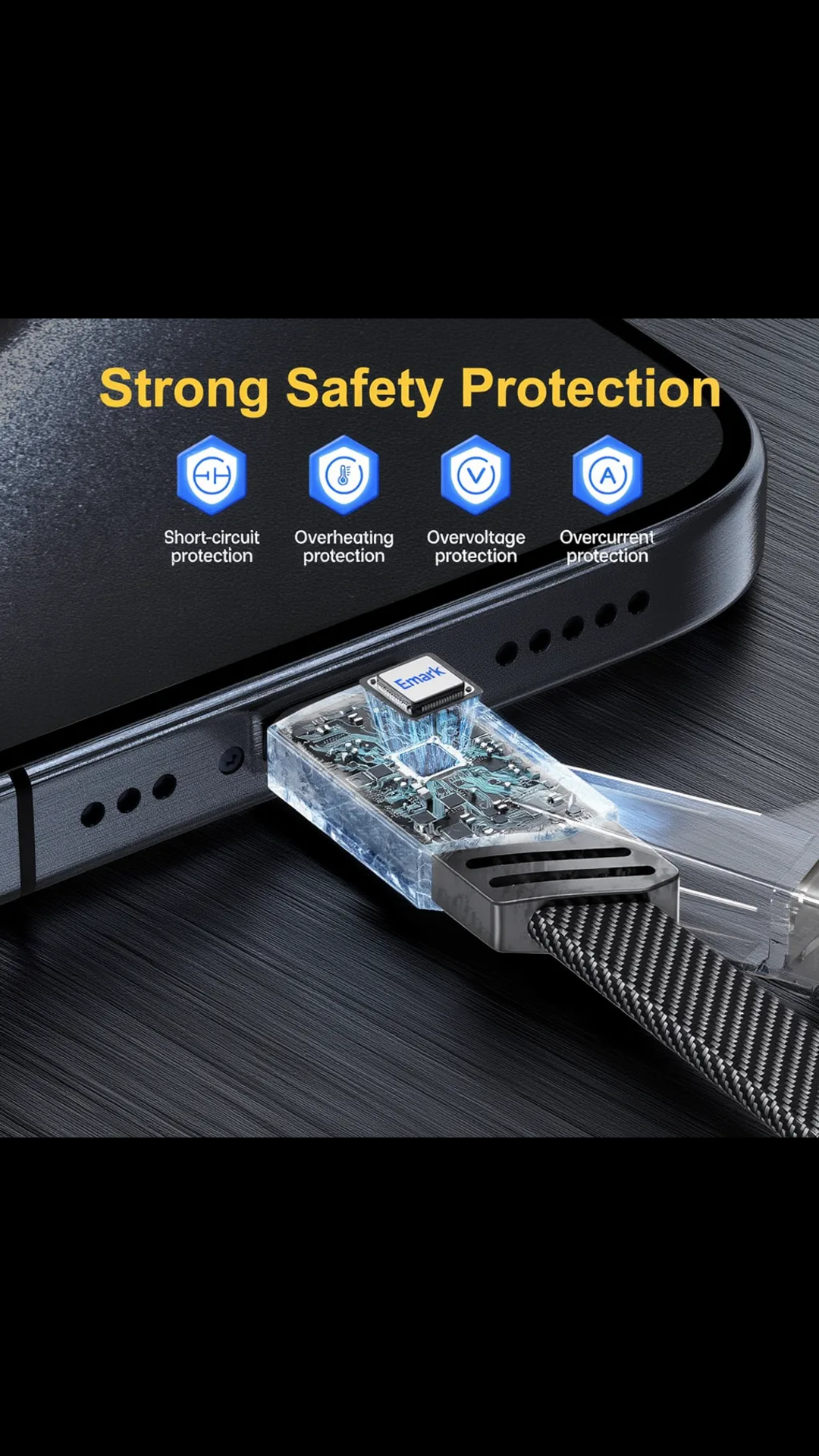 Multi Charging Cable with Type C Lightning and Type A Connector  2