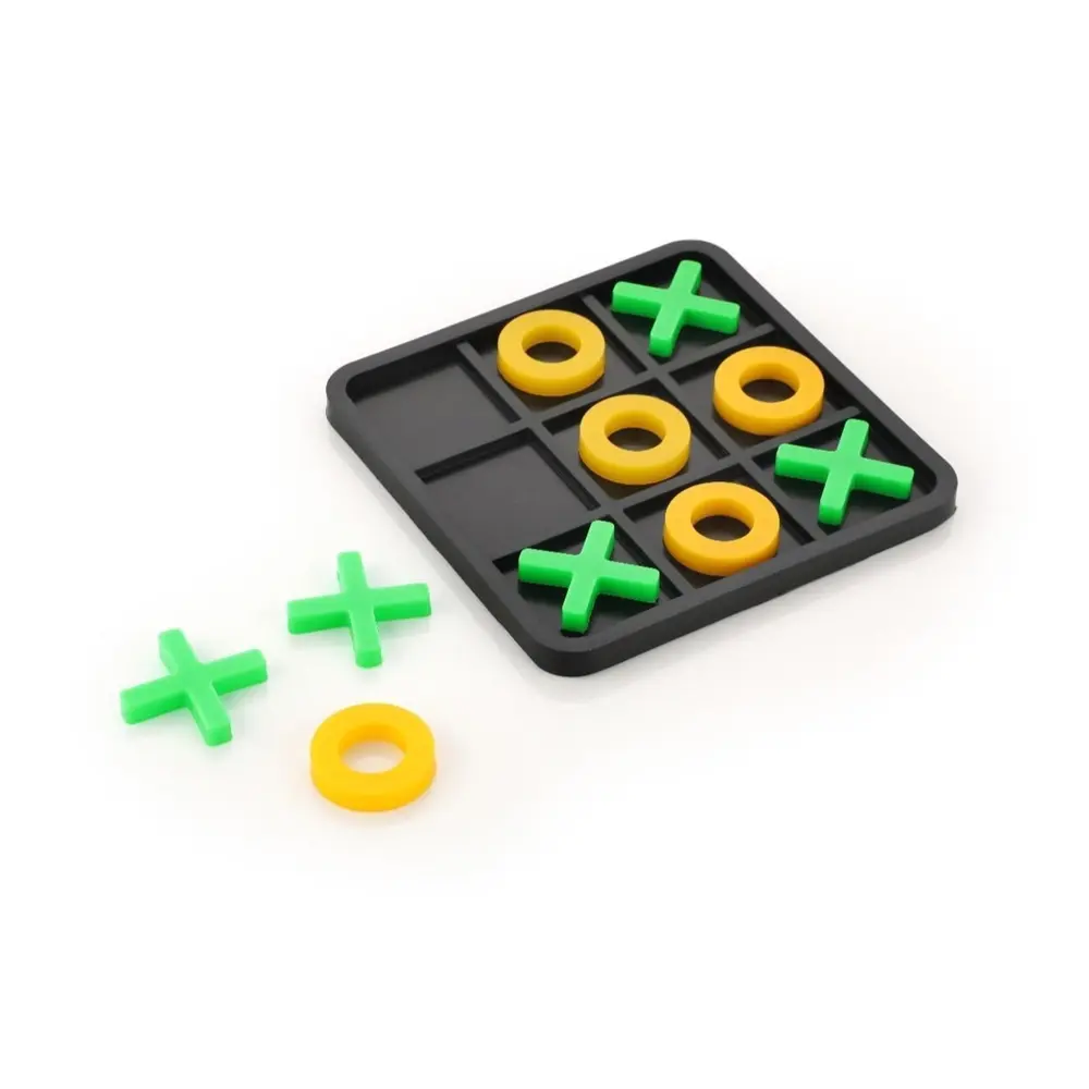 QV Tic Tac Toe Board Game for Kids & Adults | XO Strategy Puzzle with Coins |