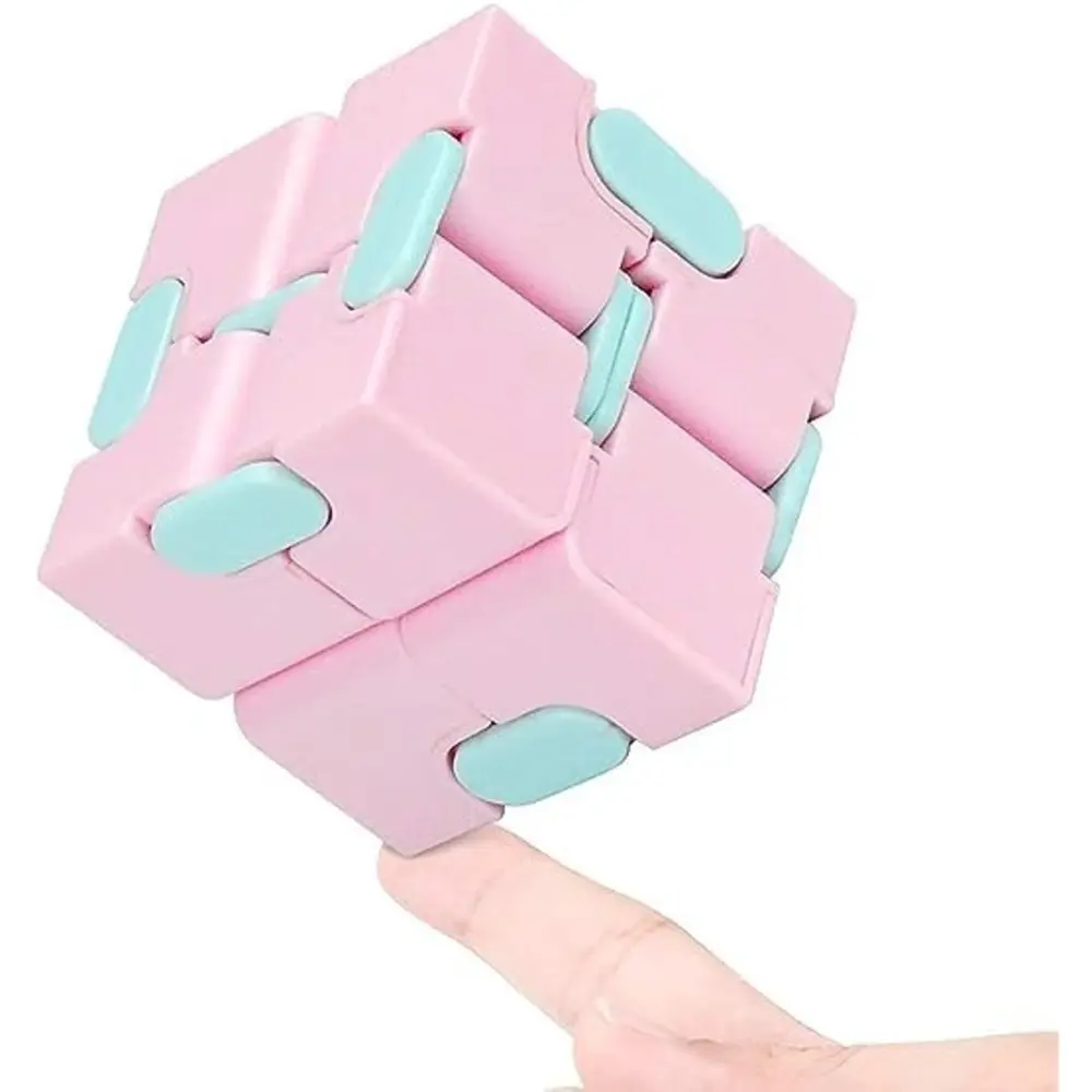 # QV Infinity Cube Fidget Toy Stress Relieving Game for Kids and Adults, Cute Mini Unique Gadget for Anxiety Relief and Kill Time, Multicolor