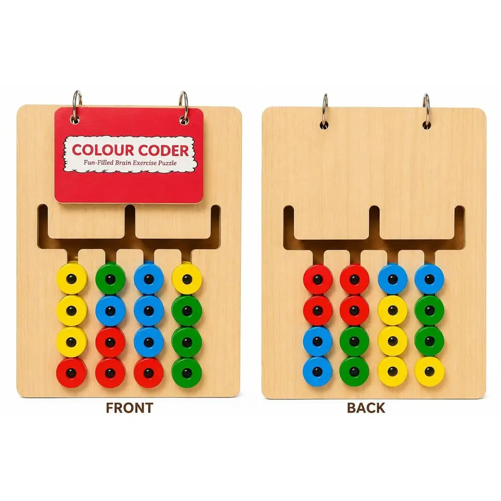 QV Educational Wooden Montessori Puzzle Game for Kids, Colour & Pattern Matching Learning Toys, Brain Development & Learning Activity...