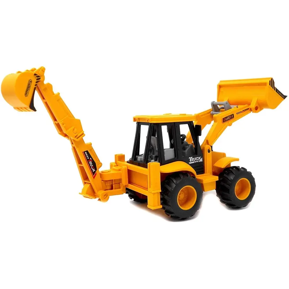 Bulldozer and Excavator Construction Toy Vehicle Yellow  2